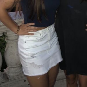 American Eagle Outfitters AEO White Denim Skirt